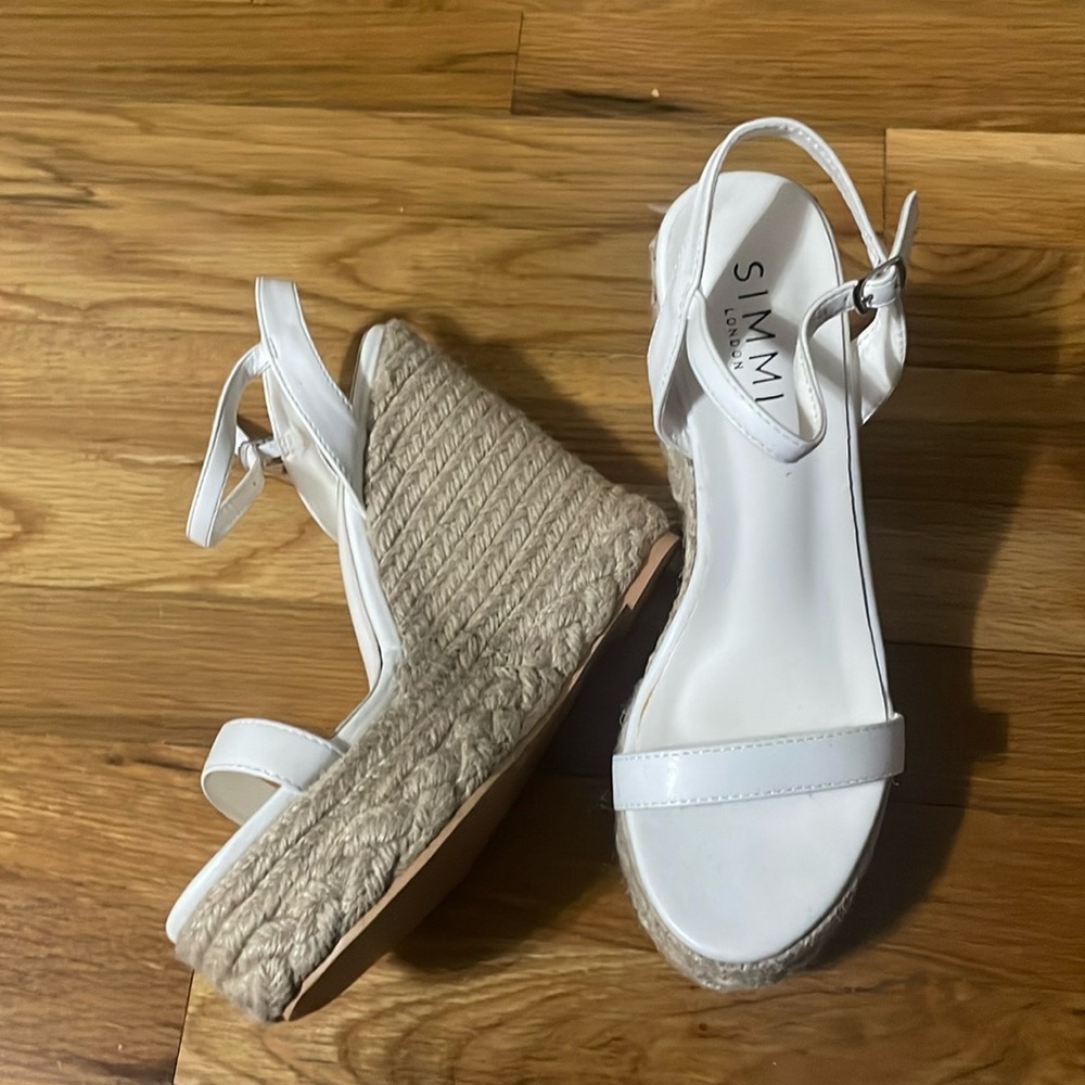 White Espadrille Wedge Sandals